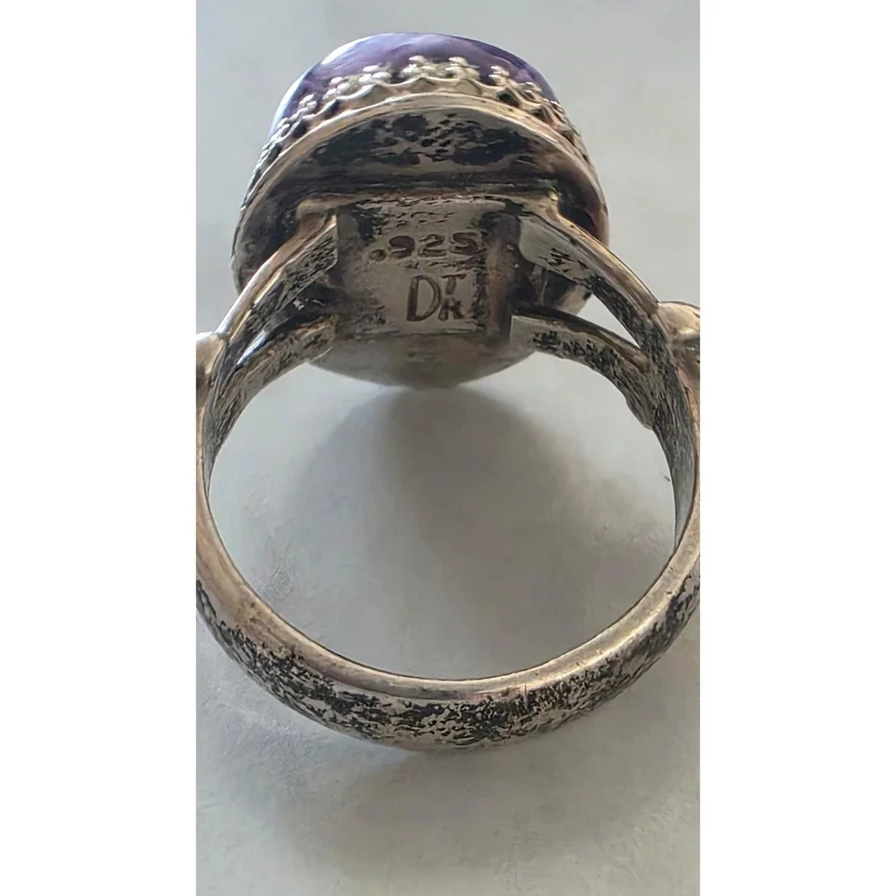 Jay King DTR Sterling Silver 925 Purple Charoite Gemstone Ring Stamped